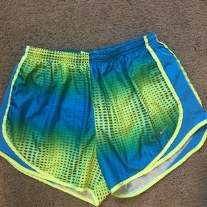 Dri-Fit Blue And Yellow Nike running shorts